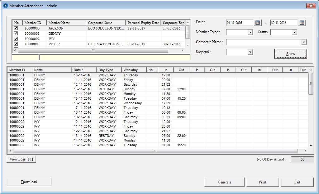 ECO Attendance System